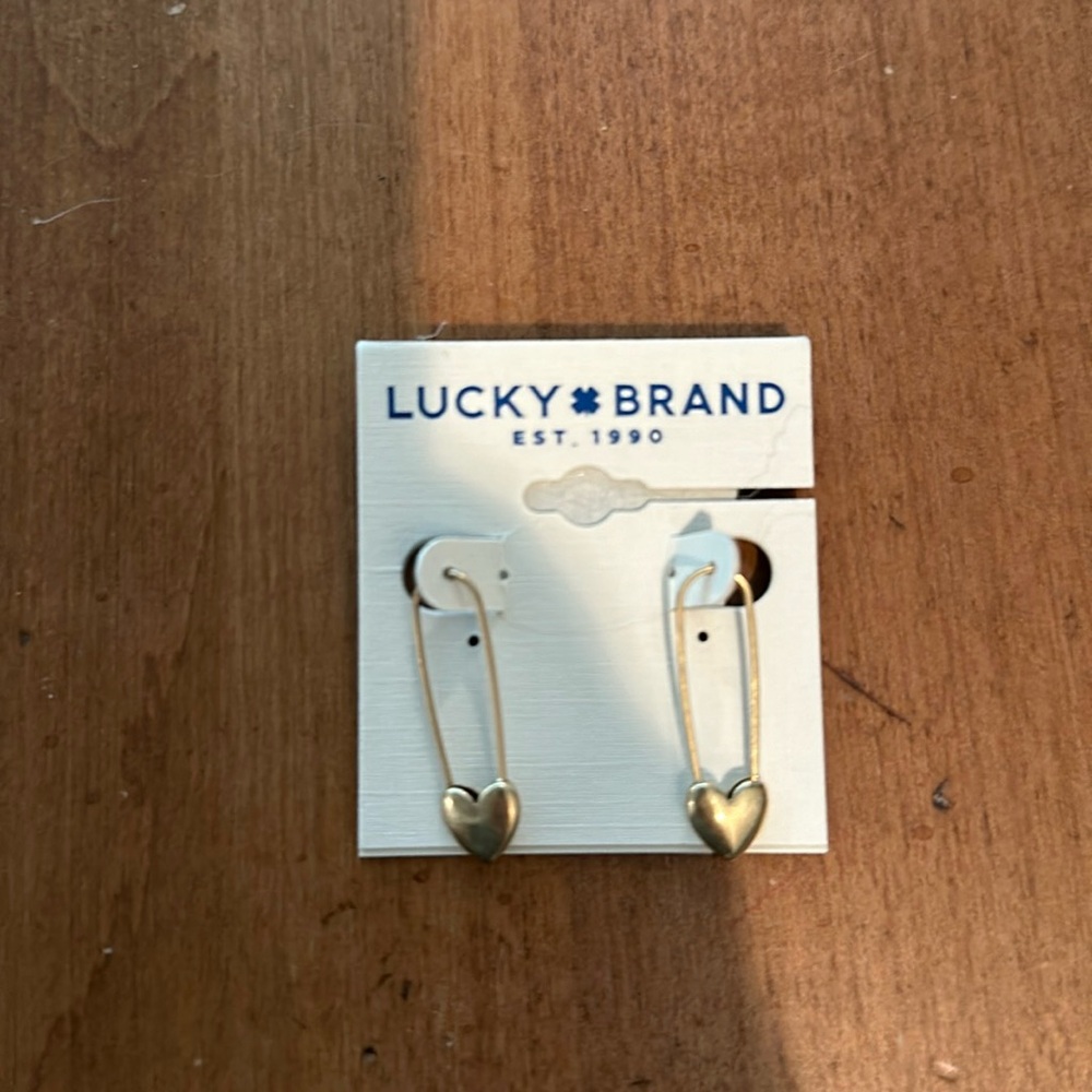 Lucky Brand heart earrings